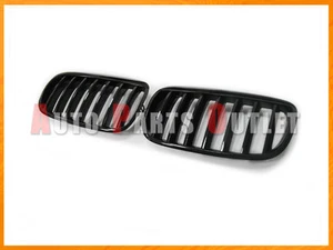 2007-2013 BMW E70 E71 X5 X6 SUV Liftback Gloss Black Front Kidney Grille - Picture 1 of 2