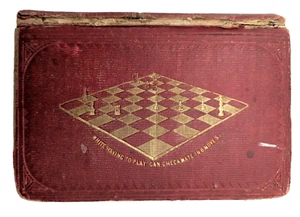 The Book of Chess by H. R. Agnel - 1848 Edition - Vintage Chess Book - Foto 1 di 18