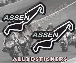 2 x Autocollant Résine 3D Circuit Assen 6x5 cm - Picture 1 of 1