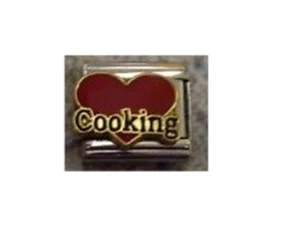 9mm Italian Charm E124 Chef Cook Love Cooking Fits Classic Size Bracelet - Picture 1 of 1
