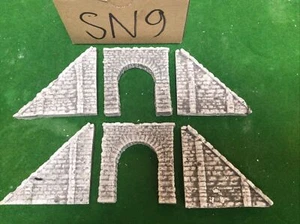 2x tunnel & 4 walls n scale gauge-rough stone style- single track SN9 - Picture 1 of 7
