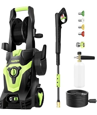 POWRYTE Electric Pressure Washer, 4 Different Pressure Tips,2.6 GPM、Brand new