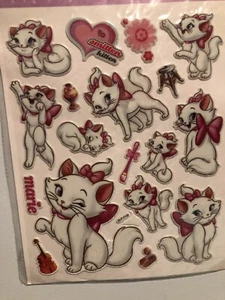 Disney Marie Cat Smitten Kitten Large Puffy Sticker Sheet Scrapbooking - Picture 1 of 1