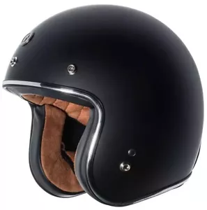 Motorcycle 3/4 Open Face Helmet TORC T50 Del Mar Cafe Retro Flat Black 2X-Large - Picture 1 of 6