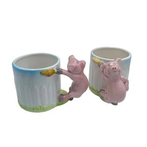 Pig N Pie Keramik 3D Schwein Henkel Kaffeebecher 1990 Bergschrund Seattle Kitsch - Bild 1 von 8