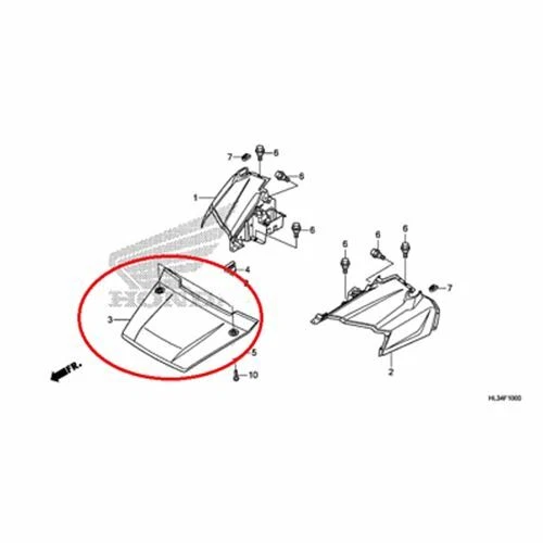 NEW OEM HONDA PIONEER 700 FRONT CENTER FENDER HOOD PANEL RED Foto 1 de 1