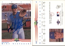 Mike Stefanski Signed 1992 Classic Best #360 Card Beloit Brewers Auto AU