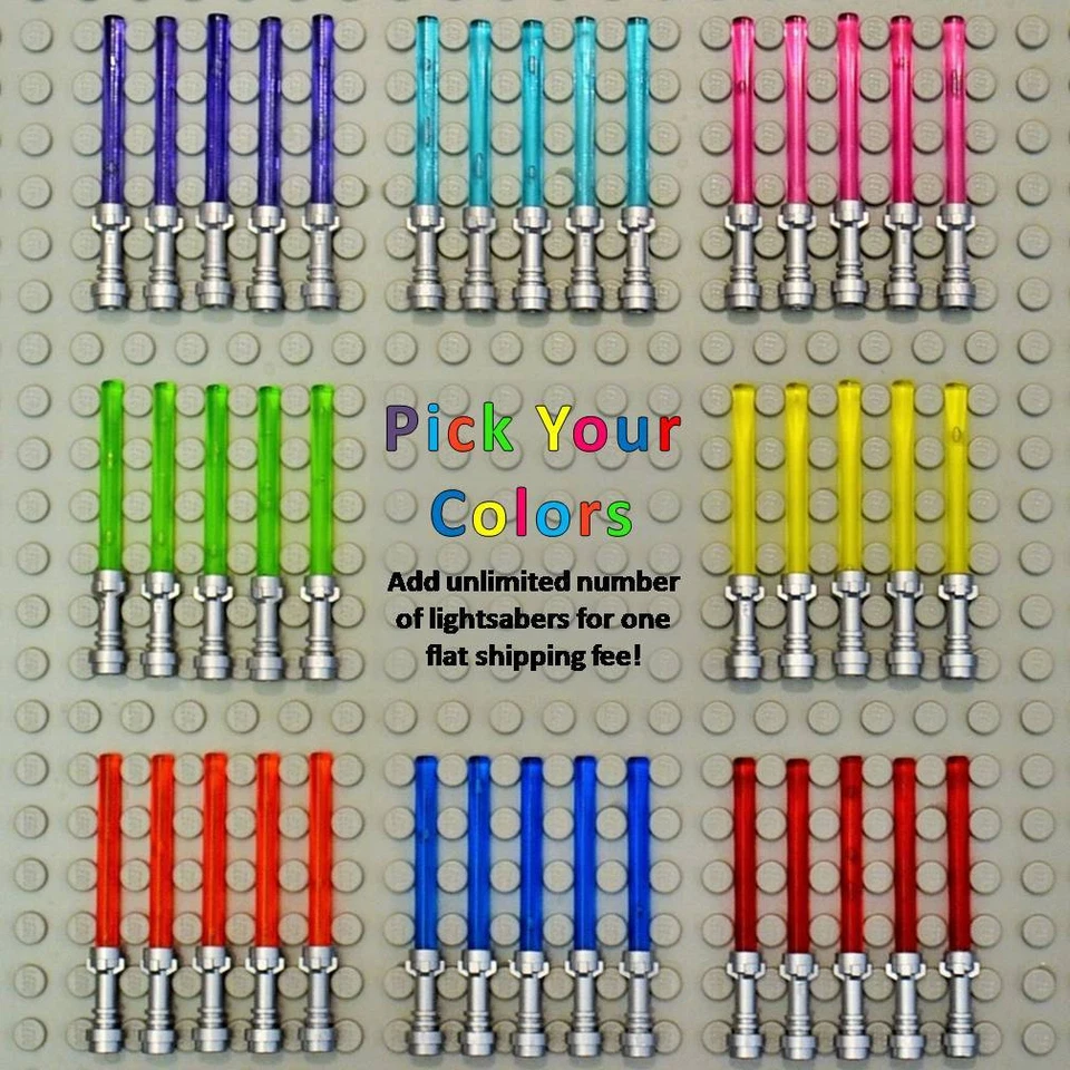 LEGO Star Wars Sables de Luz y Colinas Metálicas Sables de Luz Lote - ELIGE TUS COLORES Foto 1 de 1