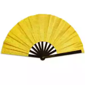Gold Large Glitter Handheld Hand Fans Boots on The Ground Fan Line Dance Fans - Picture 1 of 8