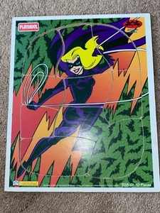 1997 Playskool Wooden Frame Tray 10 piece Puzzle Batman Batgirl DC Comics 528-01 - Picture 1 of 8