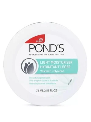 POND'S LIGHT HIDRATANTE HIDRATANTE LEGER Vitamina E + Glicerina 2,53 oz 75 ml NUEVO Foto 1 de 4