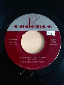 THE EVERLY BROTHERS: When Will I Be Loved / Be Bop A-Lula - 1960 - 1380 - NM - Bild 1 von 2