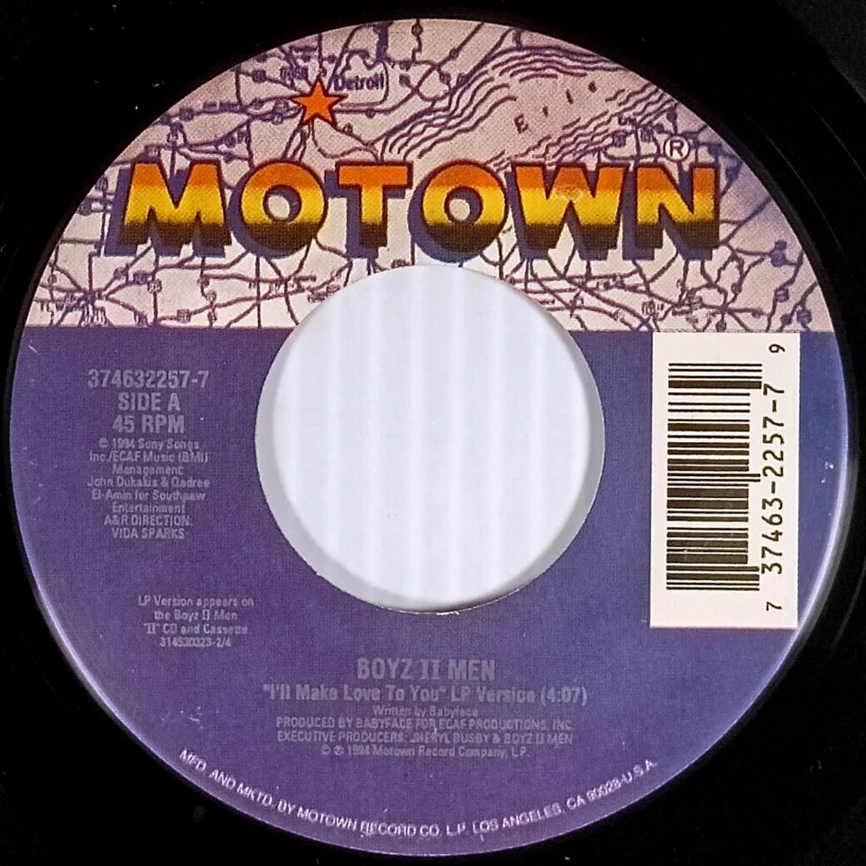 Boyz II Men - I'll Make Love To You / Thank You [7" 45 rpm Single] 1994 Motown - Image 1 of 1