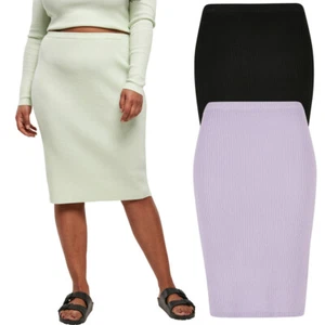 Urban Classics Ladies Rib Knit Midi Skirt - Picture 1 of 30