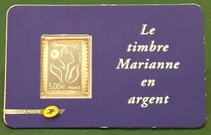 LE TIMBRE MARIANNE EN ARGENT (999 millièmes) 5 EURO