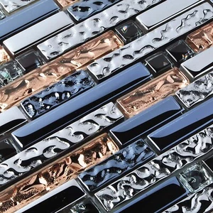 Glass Mosiac Linear Bathroom Wall Tile Kitchen Backsplash Fireplace Decor - Picture 1 of 7