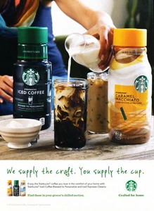 STARBUCKS COFFEE AD #39 RARE 2016 OUT OF PRINT MAGAZINE AD - Bild 1 von 2