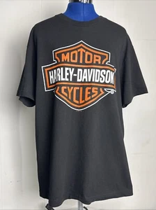 Camiseta Harley Davidson Negra Manga Corta Clásica Escudo Logo Para Hombres L Davenport - Imagen 1 de 4