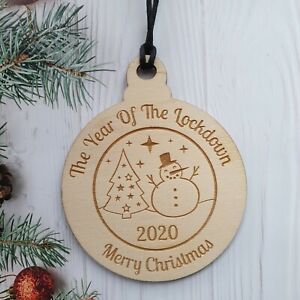  Christmas Bauble  The Year Of Lockdown Bauble Decoration Xmas Gift - B1 Ply