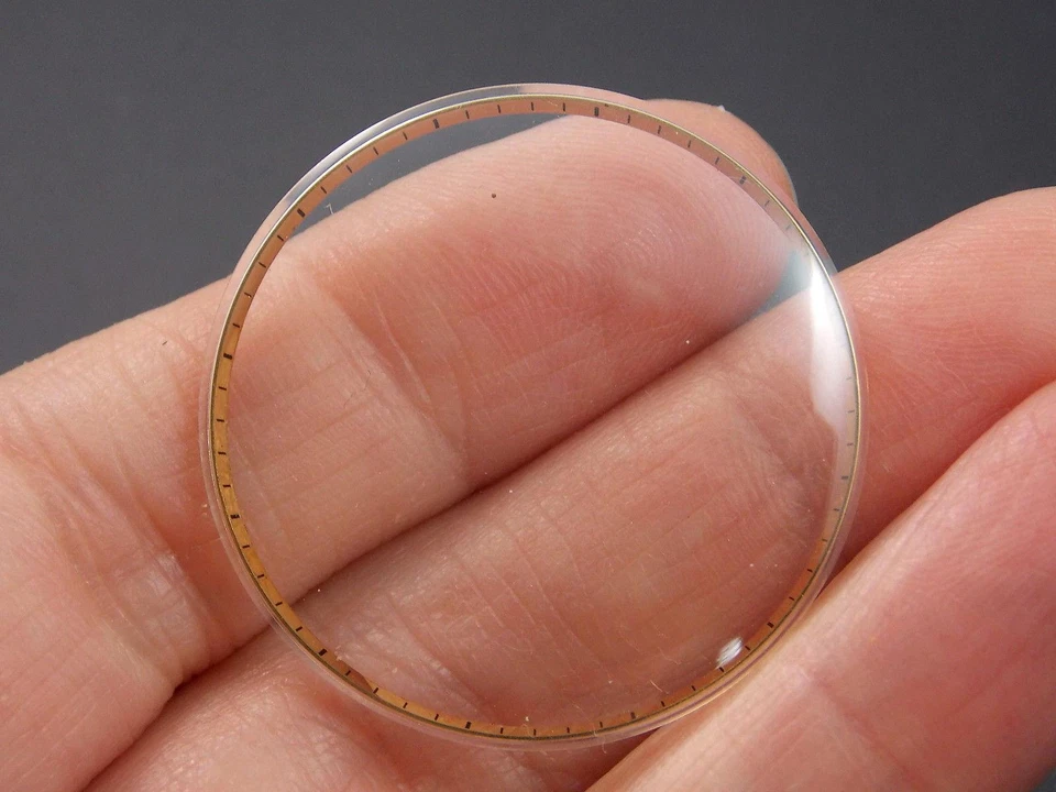 Mido Vintage Gold Tension Ring Mens 33.20mm Watch Crystal New Old Stock Foto 1 de 1