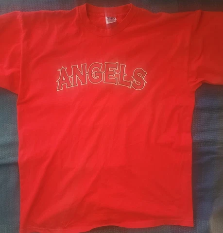 Tornado Mens MLB Team T Shirt Short Sleeve Red LA Anaheim Angels - Size XL Cover