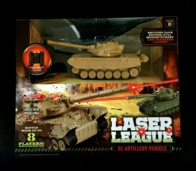 Laser League Rc Artillery Vehicle Tank With 8-way Remote Control • & Sealed - Image 1 of 3