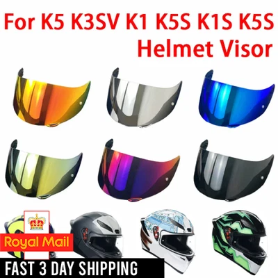 Motorcycle Helmet Visor for AGV K1 K3SV K5 K5S – UV Shield, Tinted Lens Options