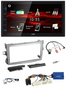 JVC USB Bluetooth Lenkrad DAB 2DIN Autoradio für Toyota Verso 2009-2018 silber - Bild 1 von 12