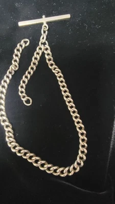 English Antique Prince Albert Heavy Sterling Silver Pocket Watch Chain - Image 1 of 4