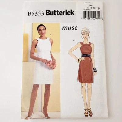 B5353 Butterick 2009 MUSE Misses Dress Size BB 8 10 12 14 Sewing Pattern UNCUT - Image 1 of 4