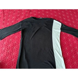 Eileen Fisher Black & White Tencel Lyocell Oversize Sweater Modern Minimalist M - Picture 1 of 9