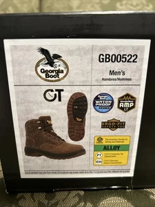GEORGIA BOOT Men's 6" OT Alloy Toe Waterproof Work Brown GB00522 Brown-10.5M - Picture 1 of 12