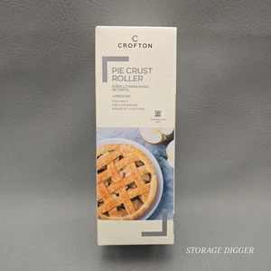 Nuevo rodillo de corteza de pastel Crofton 2025, juego de 4 piezas - 1 rodillo de corteza y 3 ruedas - Imagen 1 de 6