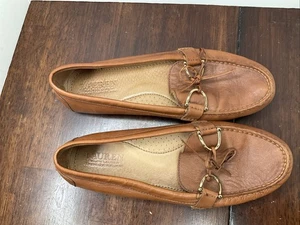 Mocasines para mujer Lauren By Ralph Lauren de cuero Briley 8,5 B marrón - Imagen 1 de 23