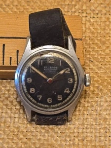 Vintage Swiss 1940s? Helbros Waterproof Incabloc Antimagnetic Wristwatch 24hr - Picture 1 of 8