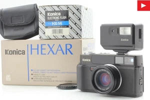 【"Read" Near MINT++w/ HX-14 Flash】 Konica Hexar AF Black Film Camera from JAPAN - Picture 1 of 14
