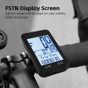 GPS Bicicleta Computadora IPX7 Impermeable Pantalla 2.4 pulgadas Noche Montar Odómetro Velocímetro - Imagen 1 de 13