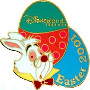 Prendedor Alicia Conejo Blanco Pascua Cast Disney DLR Foto 1 de 1