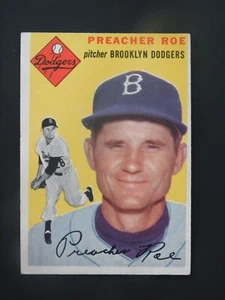 1954 Topps Baseball Card #14 Preacher Roe (EX/-MT) - Picture 1 of 2