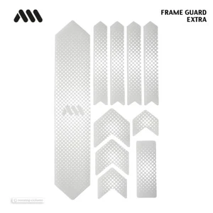 All Mountain Style HONEYCOMB MTB Frame Guard Protection Decals DROPS WHITE EXTRA - Picture 1 of 4