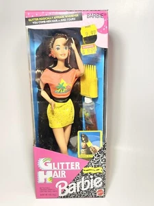 Glitter Hair 1993 Barbie Doll New in Box never opened Dark Hair 10966 - Picture 1 of 2