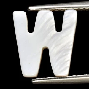 ★★ RARE !! NACRE DE THAILANDE LETTRE " W " : 2,22 CARATS ★★ P273.129T - Imagen 1 de 1