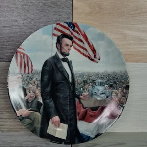 Lincoln Man of America 8,5" Sammelteller "The Gettysburg Address" Neu in OVP 1986 - Bild 1 von 2