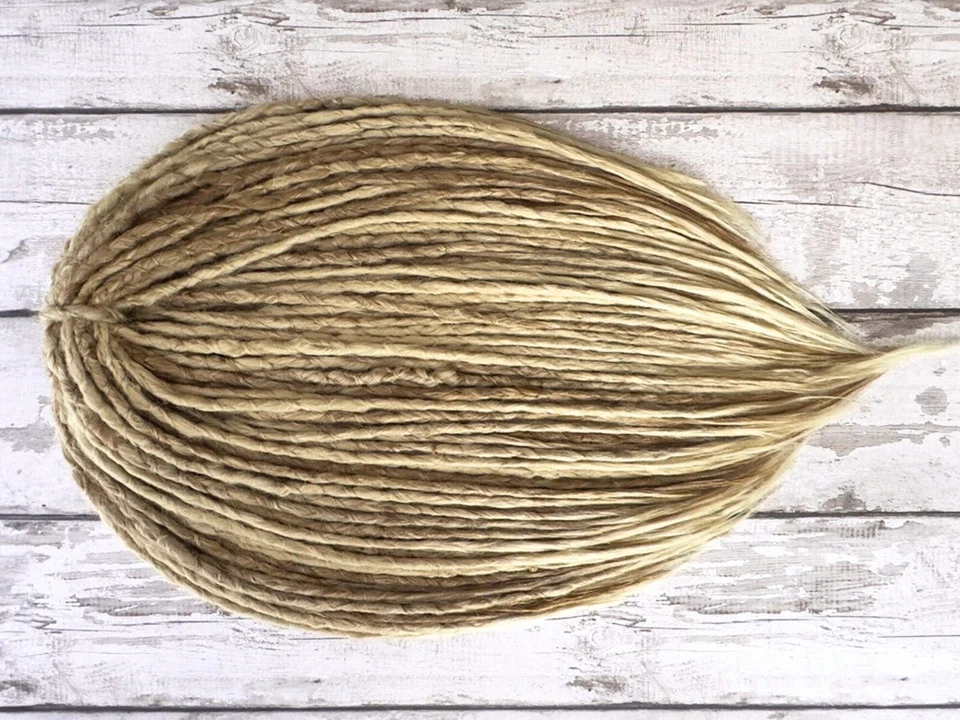 Extensiones de cabello rastas de ganchillo sintético de doble extremo rubio Dreads Foto 1 de 4