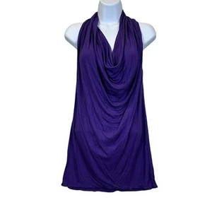 Túnica sin mangas Susana Monaco cuello capucha púrpura para mujer pequeña nueva con etiquetas Lagenlook - Imagen 1 de 7