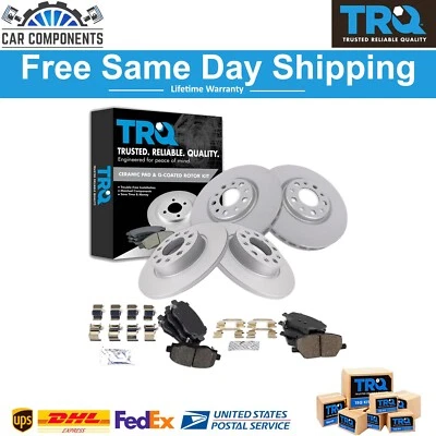 TRQ 前后陶瓷刹车片和涂层转子套件适用于 2015 - 2020 菲亚特吉普 — 第 1/4 张图片
