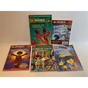 Lot of 5 LEGO NINJAGO, Hero Factory, Lego Movie Scholastic Books Papercut Z Used - Picture 1 of 6