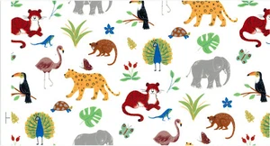 Decals - Set 32 - Einbrenndekore für Keramik / Porzellan - 1 x Zoo Chintz - Bild 1 von 1