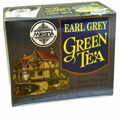 Mlesna EARL GREY Green TEA Fine Green TEA With Bergamot Flavour 50 Tea Bags • 22.27$