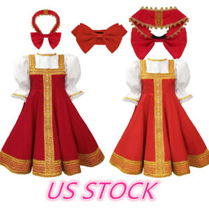 US GirlS Costume Princesse Robes avec Casque Cosplay Ballet Justaucorps Party